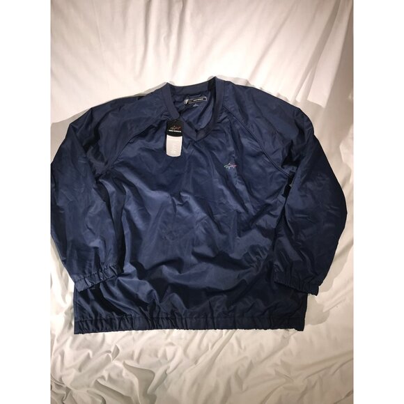 Greg Norman Mens Large Navy  V Neck Water Resistant Pullover - Picture 1 of 8